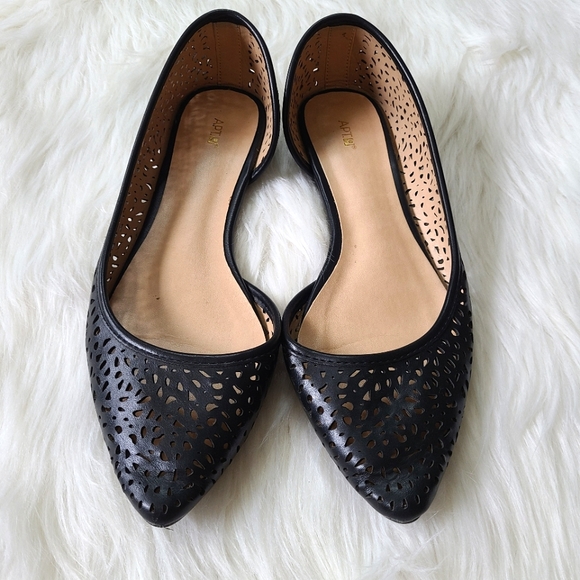 Apt. 9 Shoes - Apt. 9 Black Peekaboo Flats
